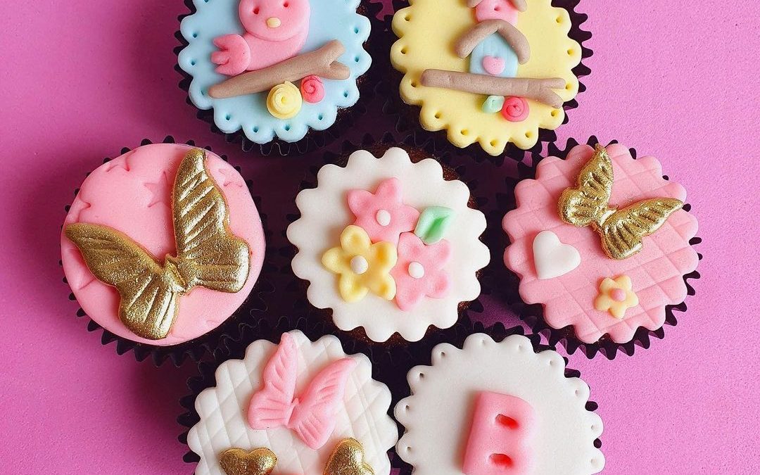 Mini Cupcake Decorado – Jardim Encantado
