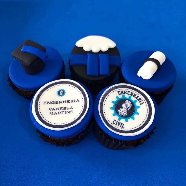 Mini Cupcake Decorado – Formatura Engenharia Civil