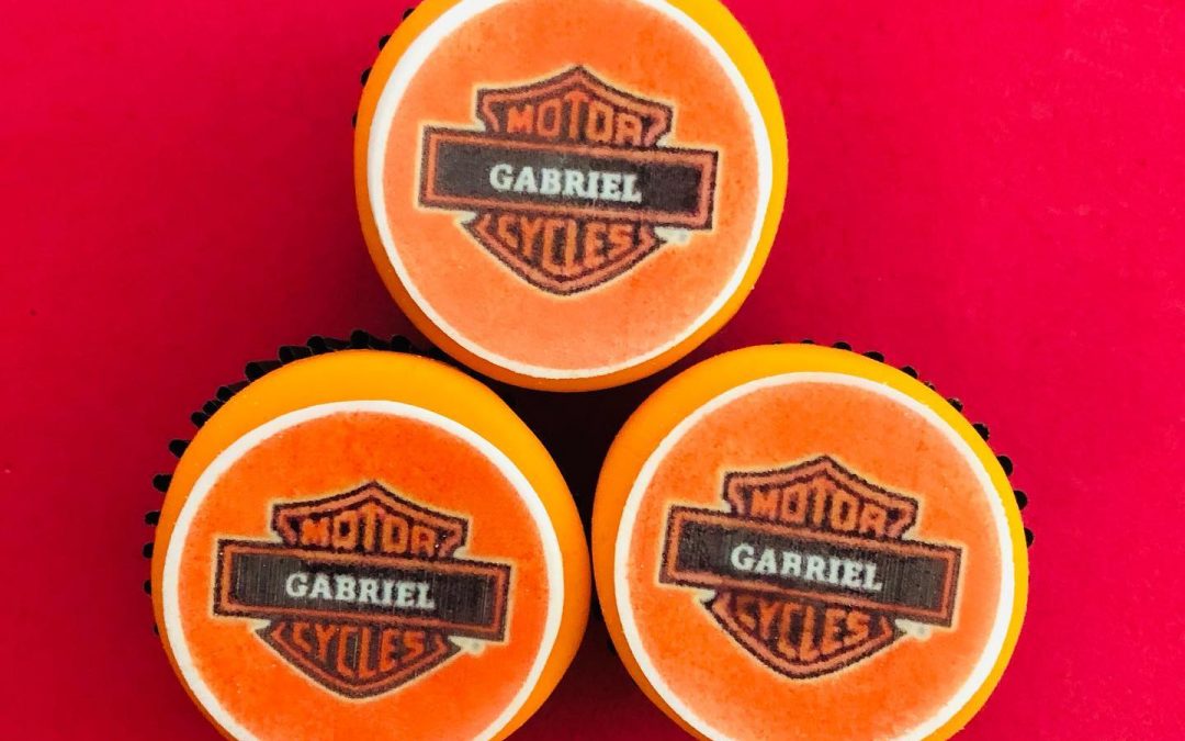 Mini Cupcake Decorado para Lembrança – Moto Harley-Davidson
